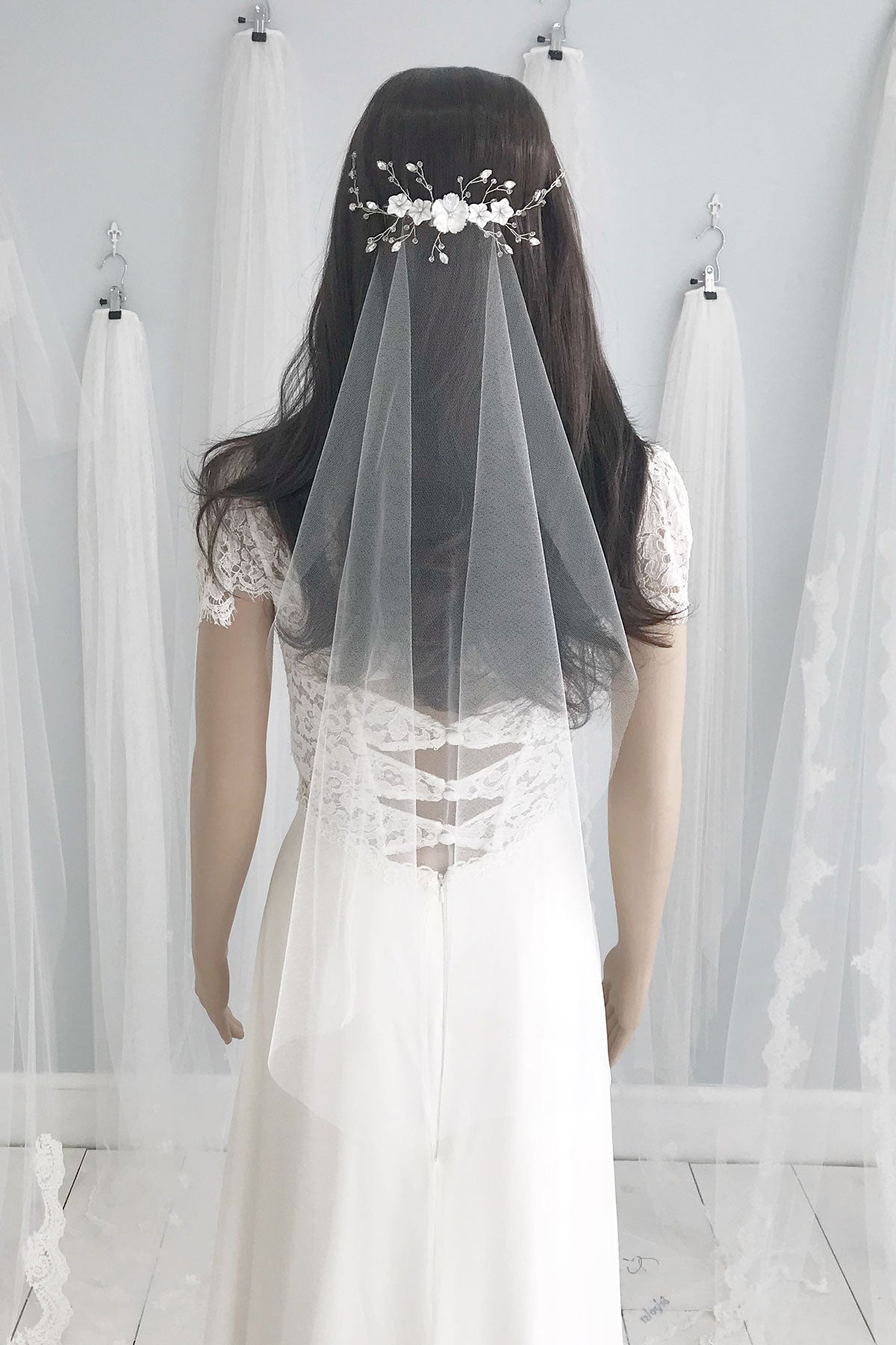 elbow length wedding veil