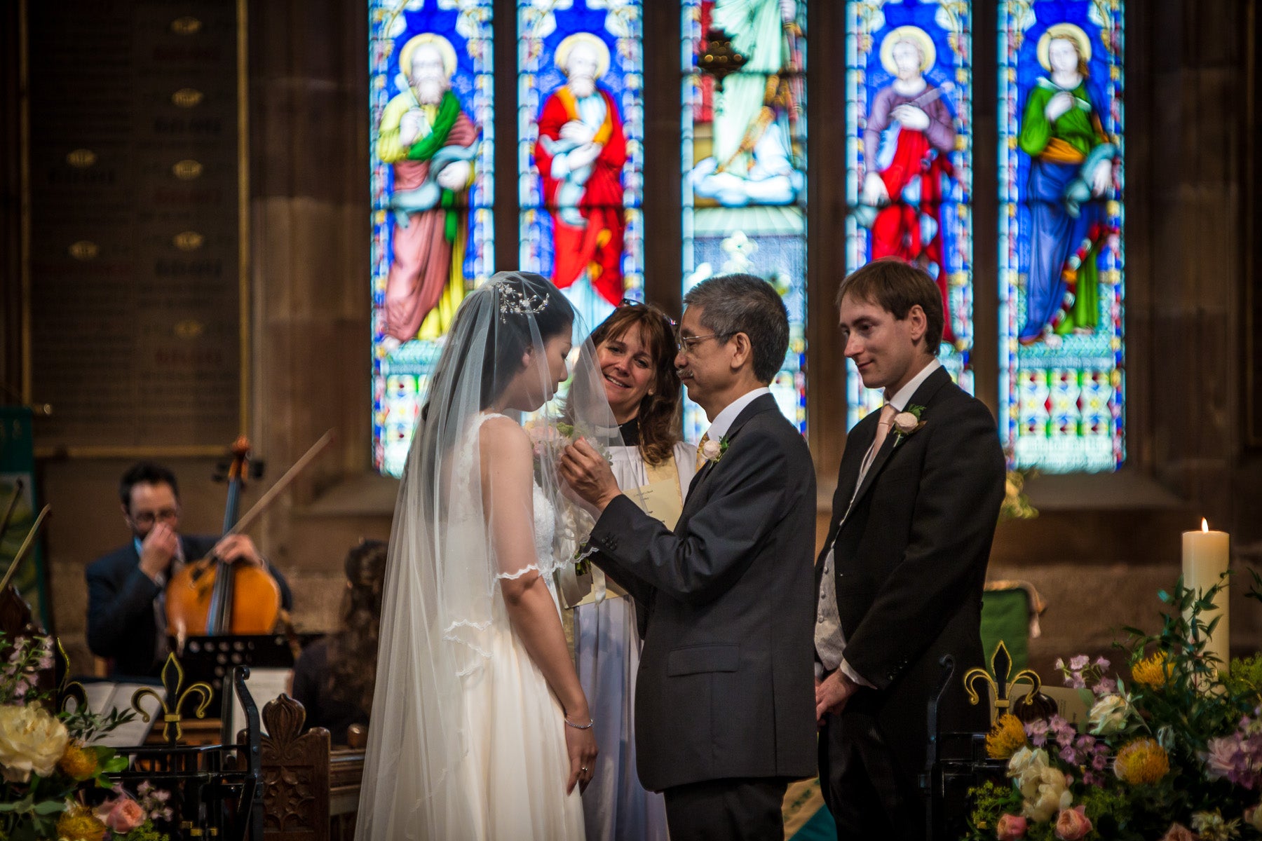 two tier lace edge wedding veil