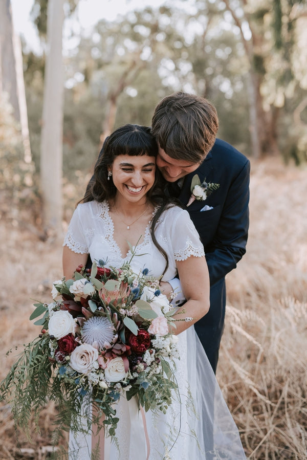 Wedding Drop Earrings Silver, Pearl & Crystal | Cora | Britten Bride | Anita