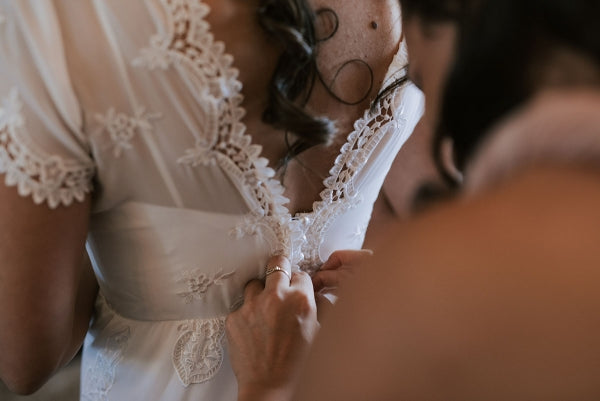 Wedding Drop Earrings Silver, Pearl & Crystal | Cora | Britten Bride | Anita