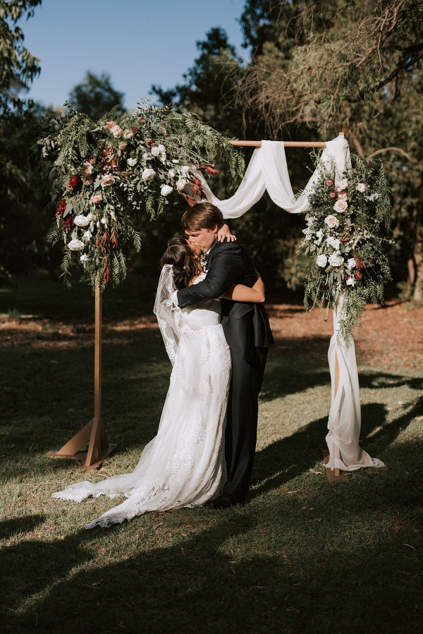 Wedding Drop Earrings Silver, Pearl & Crystal | Cora | Britten Bride | Anita