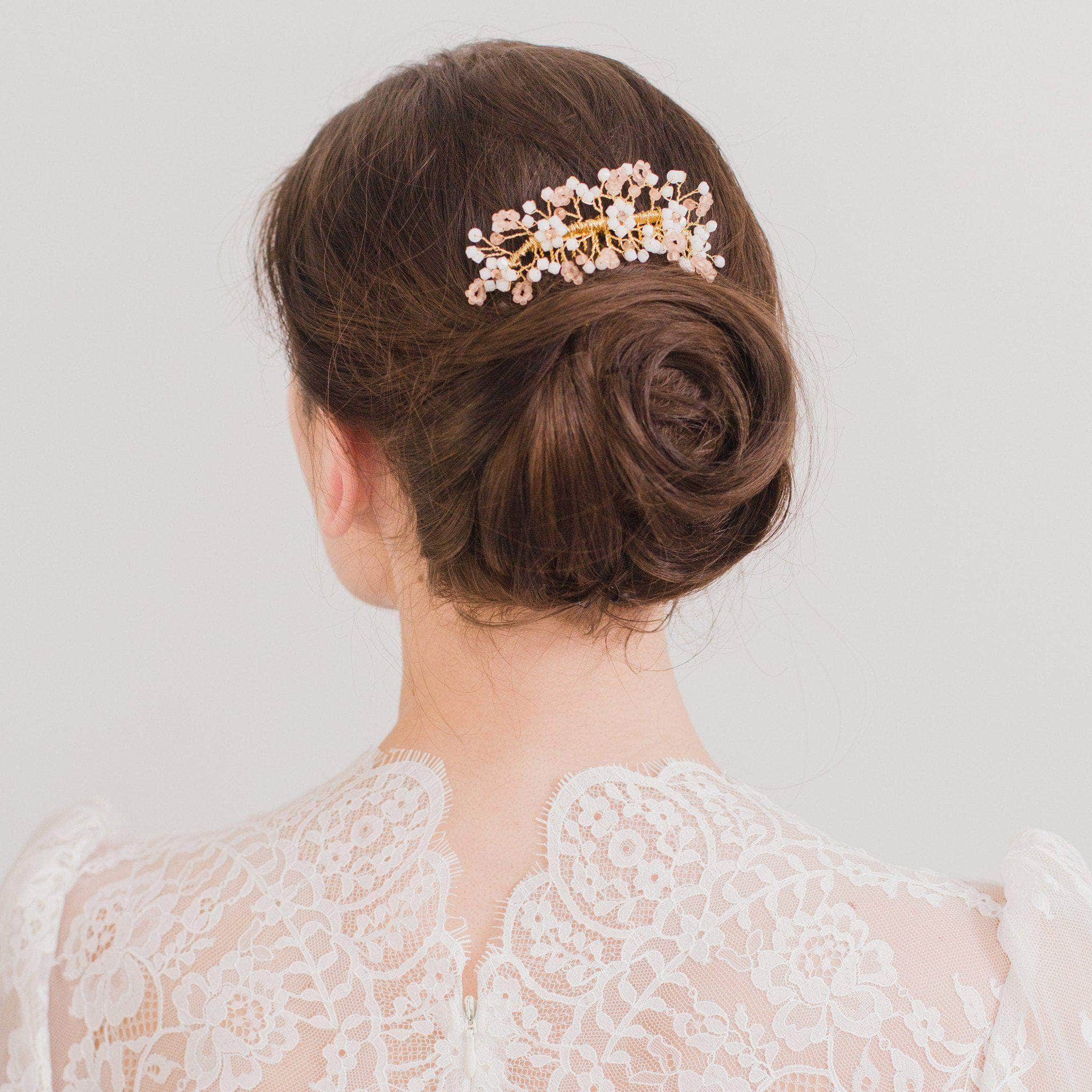 bridal hair with comb