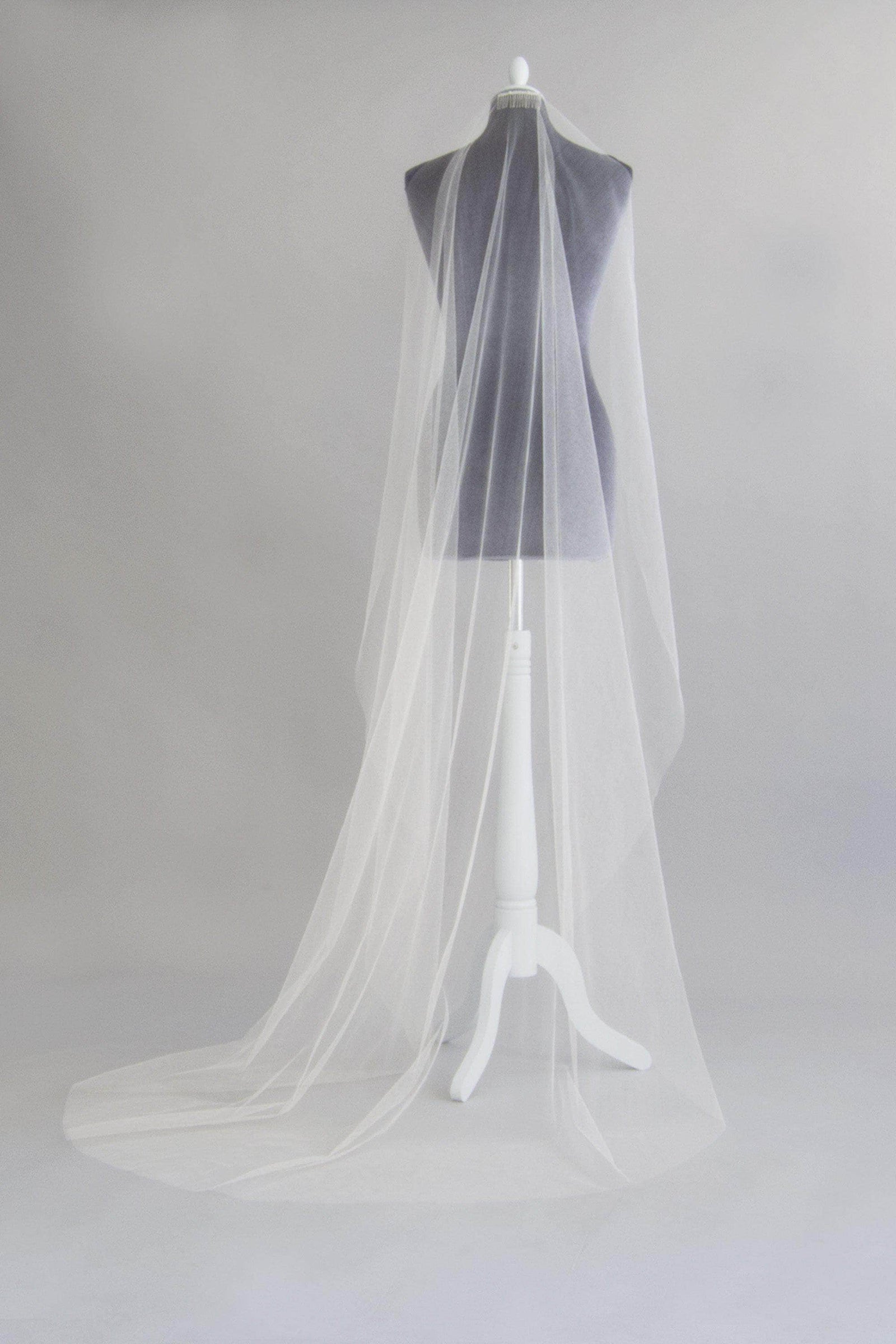 low wedding veil