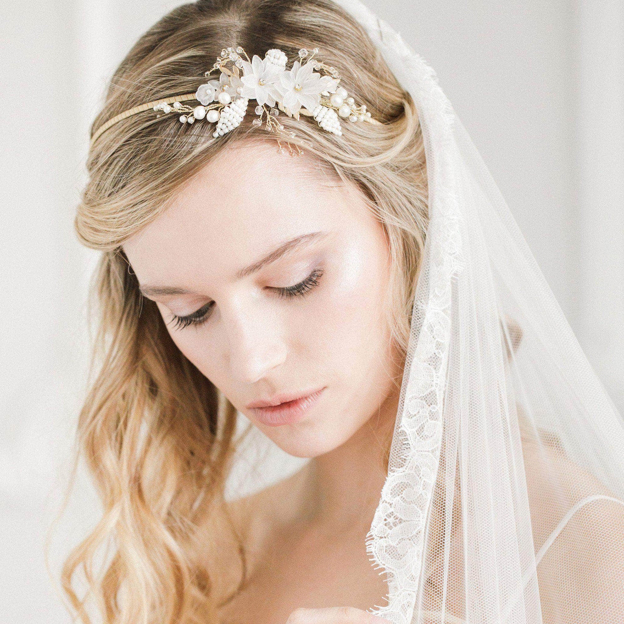 gold hair bands for wedding