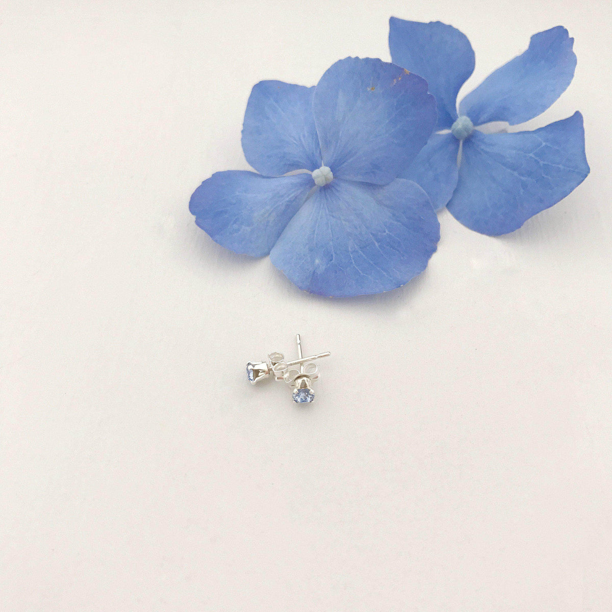 Wedding Earring Blue Something blue crystal stud wedding earrings - &#39;Ida&#39;