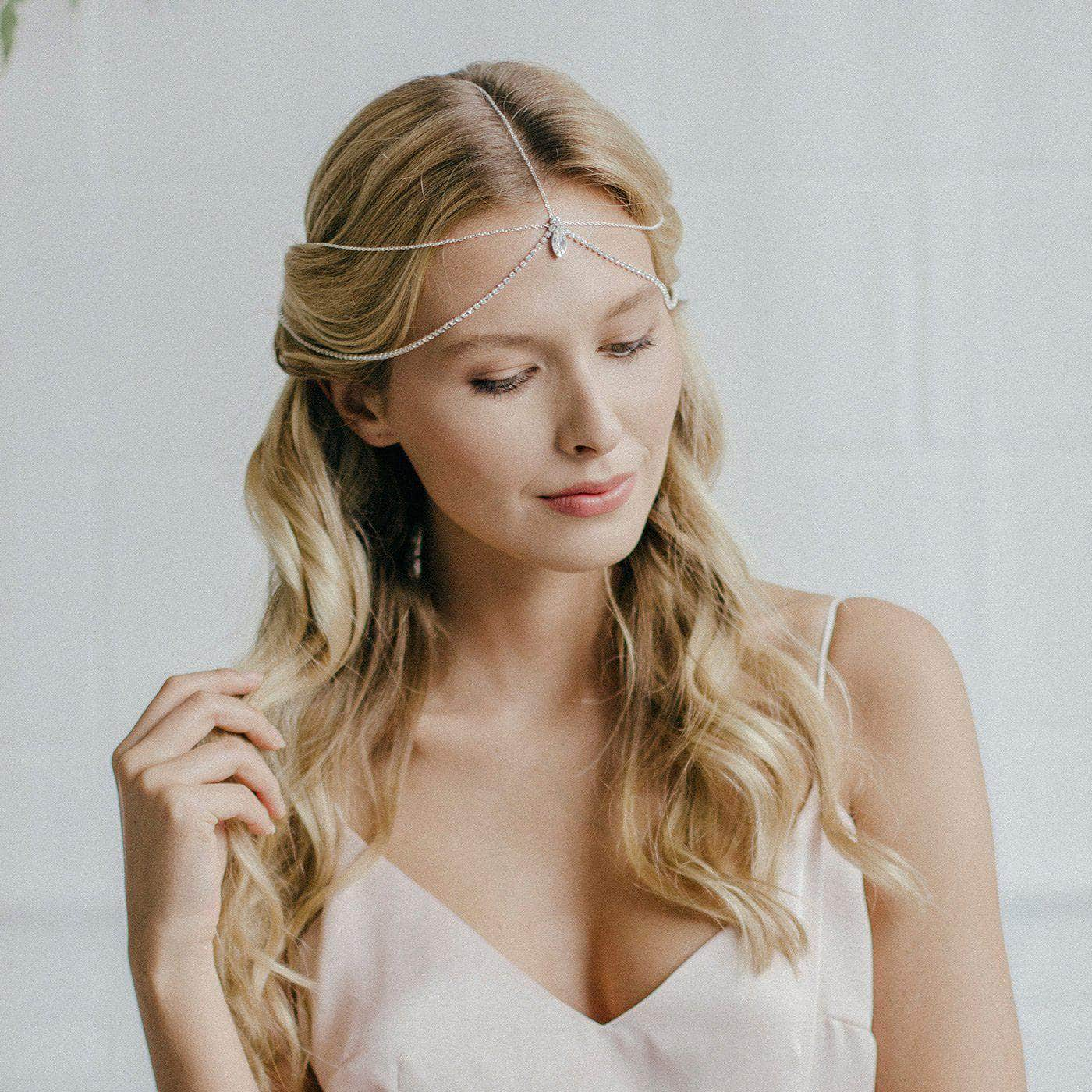 bridal hair chain