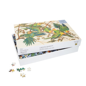 A product image depicting Carolina Parakeets - 1000 pc jigsaw puzzle