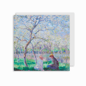 A product image depicting Springtime by Monet - Greeting card