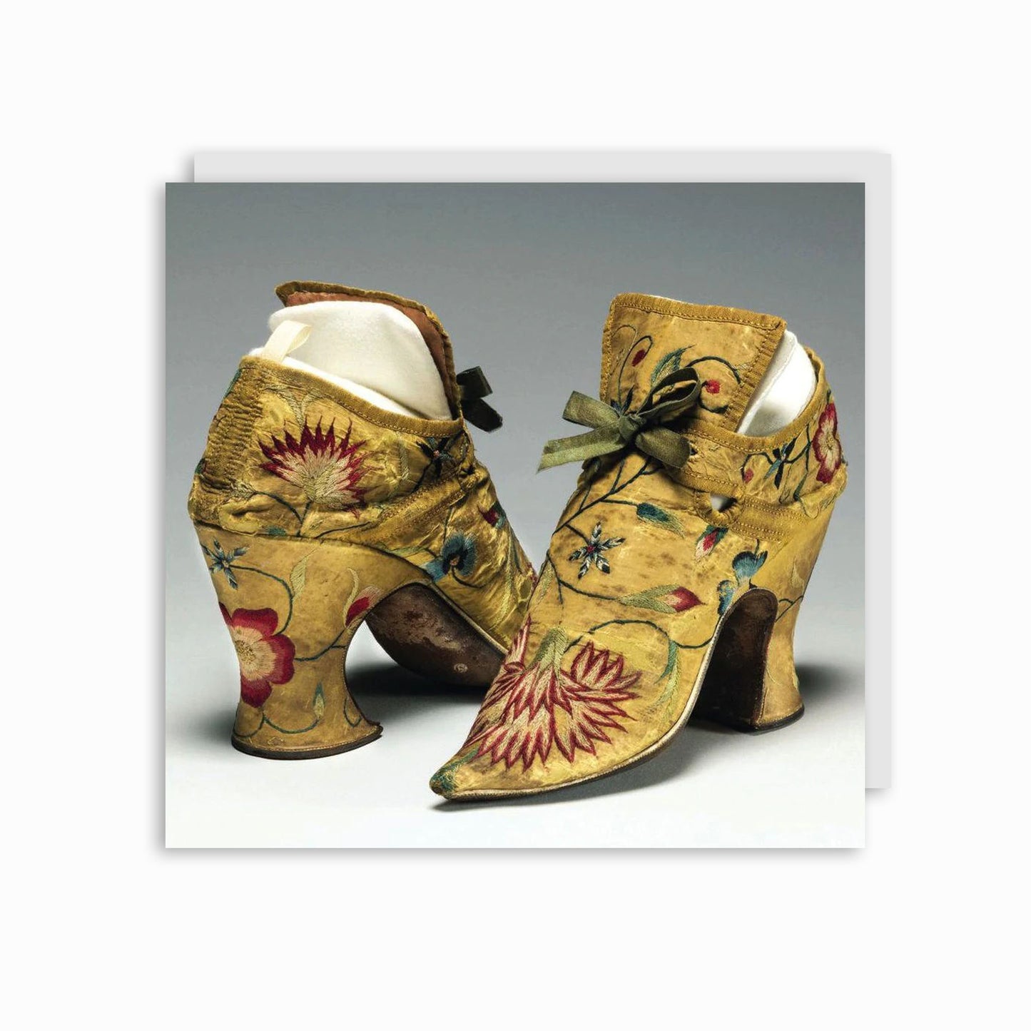 Yellow Silk Taffeta Shoes - Greeting card – Curating Cambridge