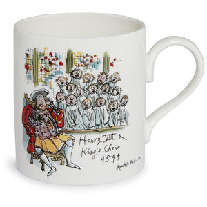 Featured image for the project: Henry VIII and the Choir of King's College by Quentin Blake - Fine bone china mug