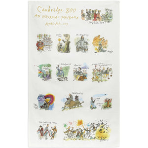 A product image depicting Cambridge 800 by Quentin Blake - Tea towel
