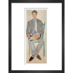 A product image depicting Boy with Cat (Jean Bourgoint)