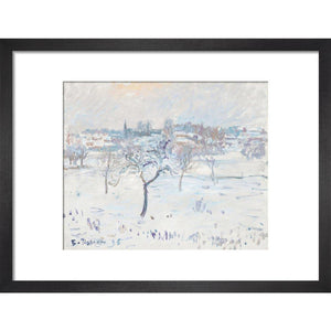 A product image depicting Snowy landscape at Eragny - Art print
