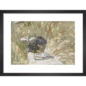 A product image depicting Woman Reading - Art print