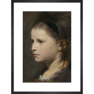 A product image depicting Head of a young girl - Art print