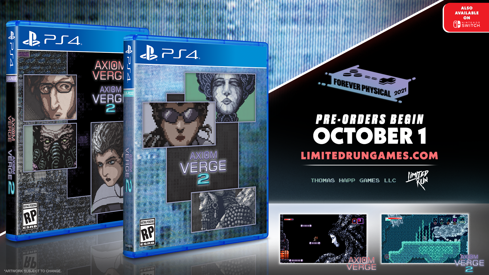 Limited Run Axiom Verge 1 & 2 Double Pack (PS4) – Video Games