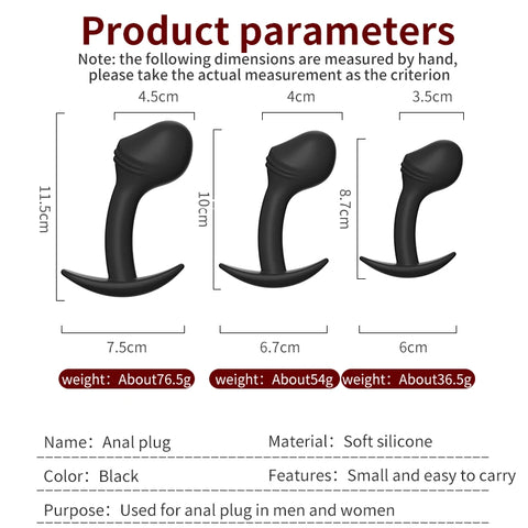 Bliss Anal Plug size guide