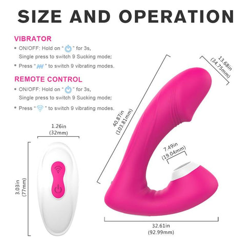 Remote Control Sucker Vibrator