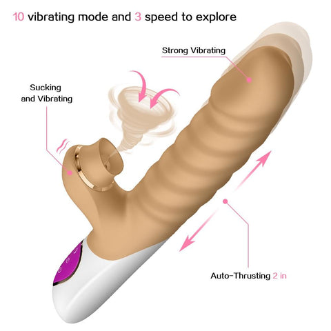 Vibrador de conejo de empuje