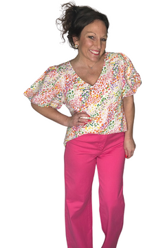 Judy Blue - Hot Pink Garment Dyed 90’s Straight High Rise Jeans