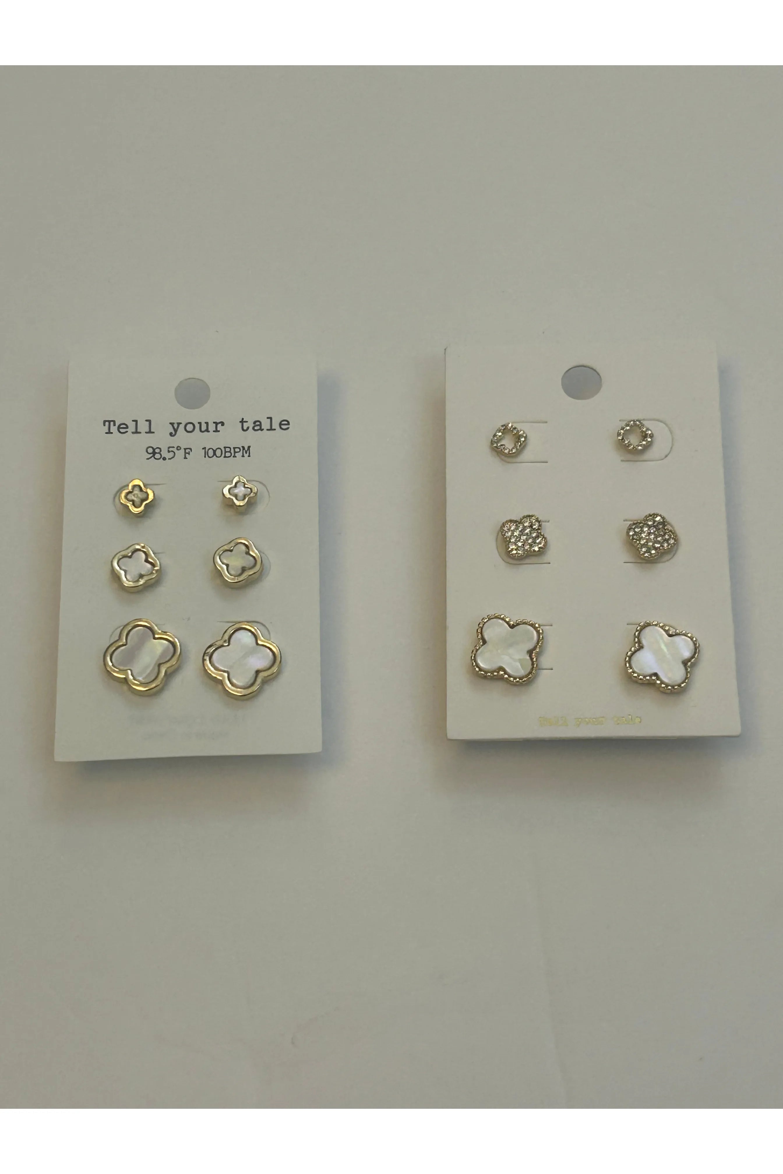 Clover Earrings - Set of 3