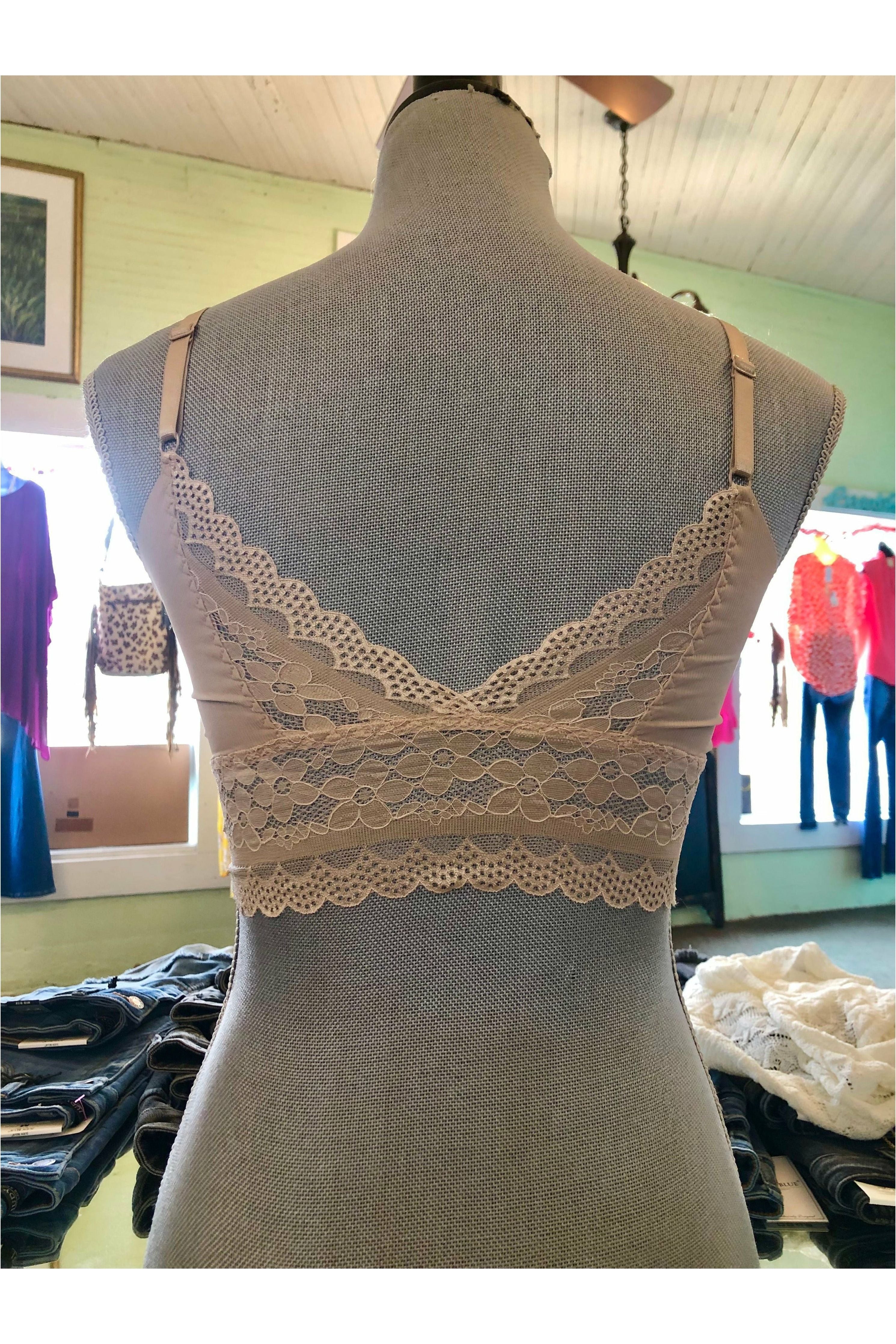 Sydney Taupe Bralette-Bralettes-JadyK-Vintage Dragonfly-Women’s Fashion Boutique Located in Sumrall, Mississippi
