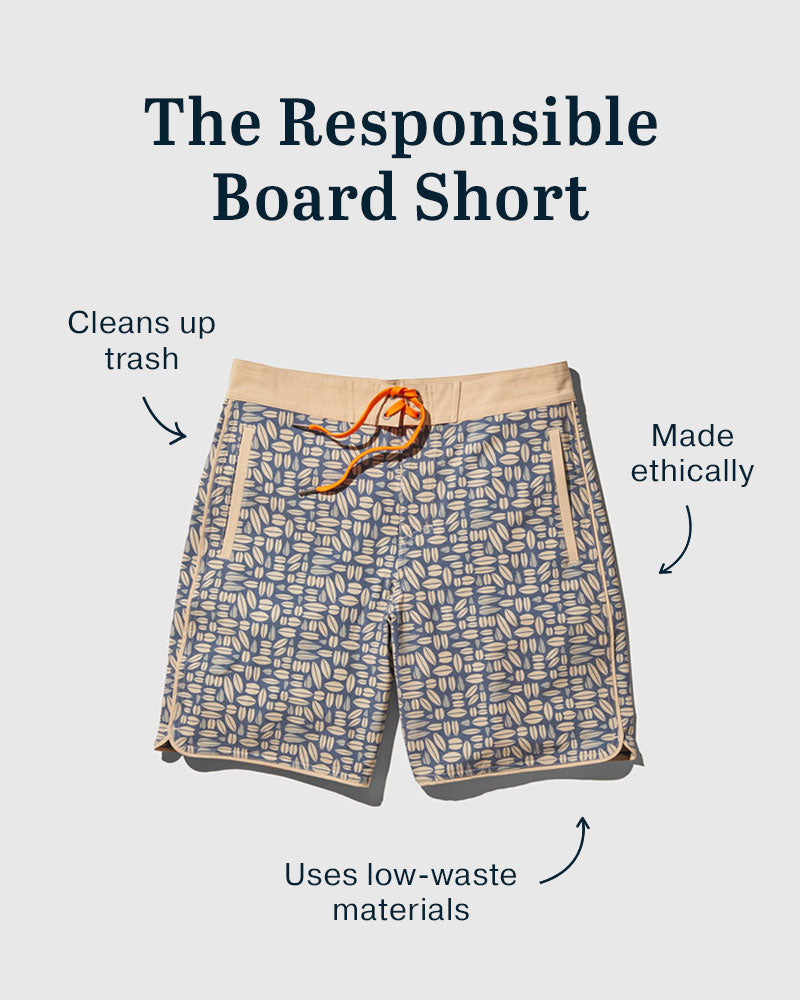 the responsible board short united by blue