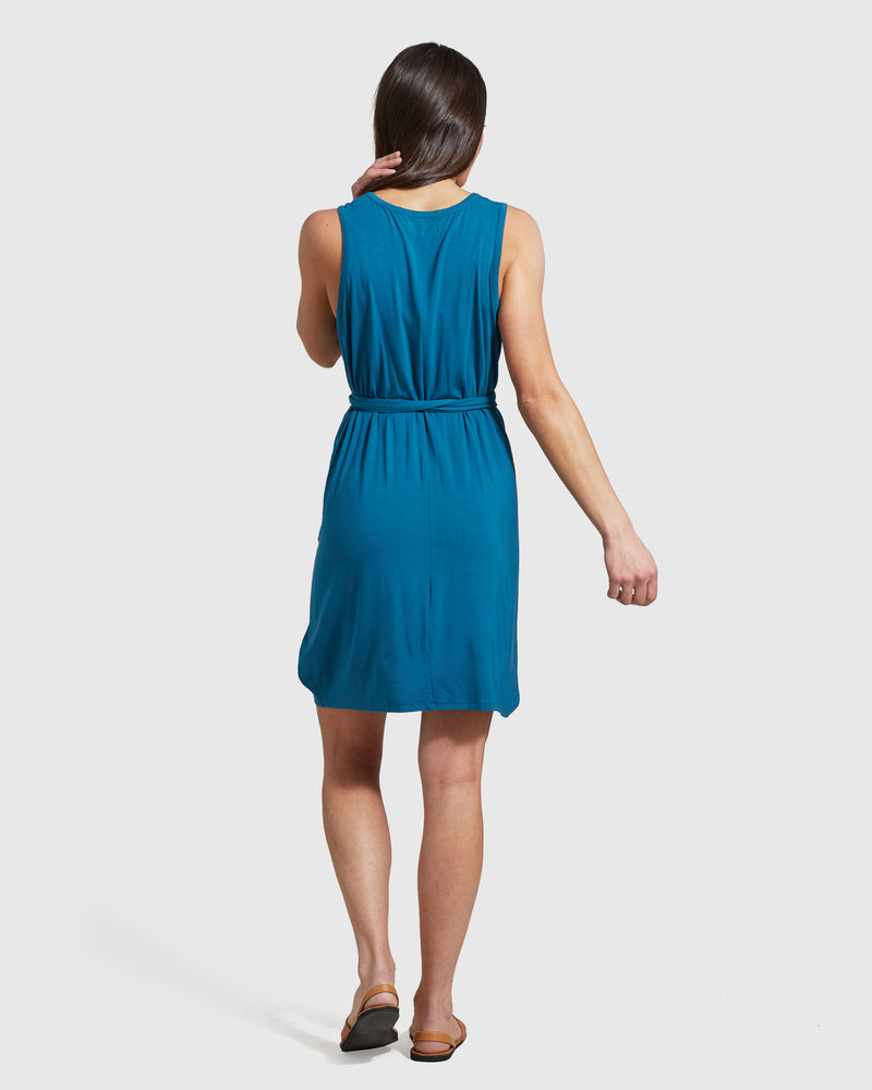 united by blue north wind wrap dress