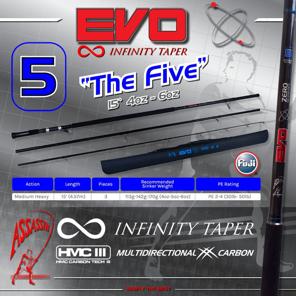 Assassin Evo Zero Infinity Taper Rod AEZ15H #6