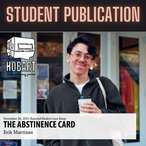 Student Erik Martinez Published in Hobart!