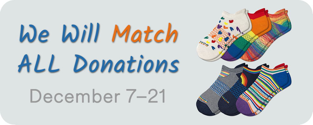 CWS will match all monetary sock donations through December 21, 2022