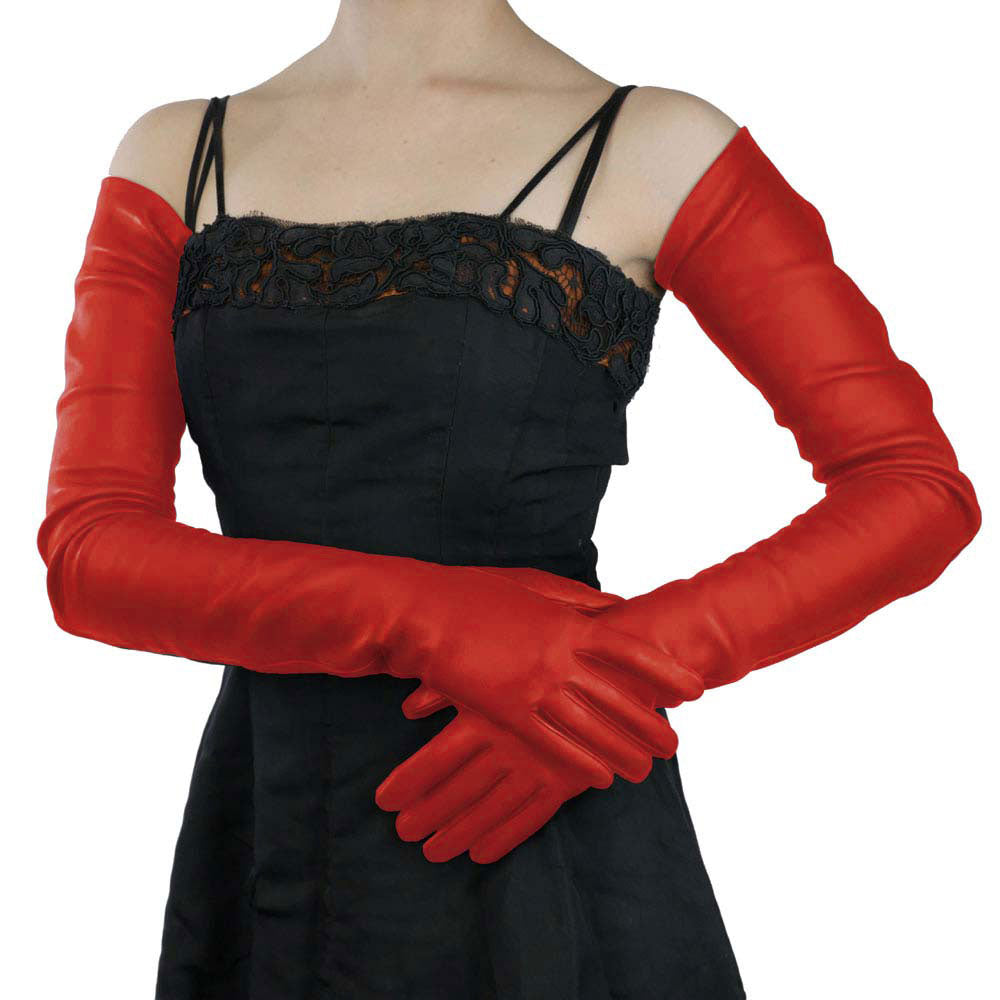 opera length leather gloves