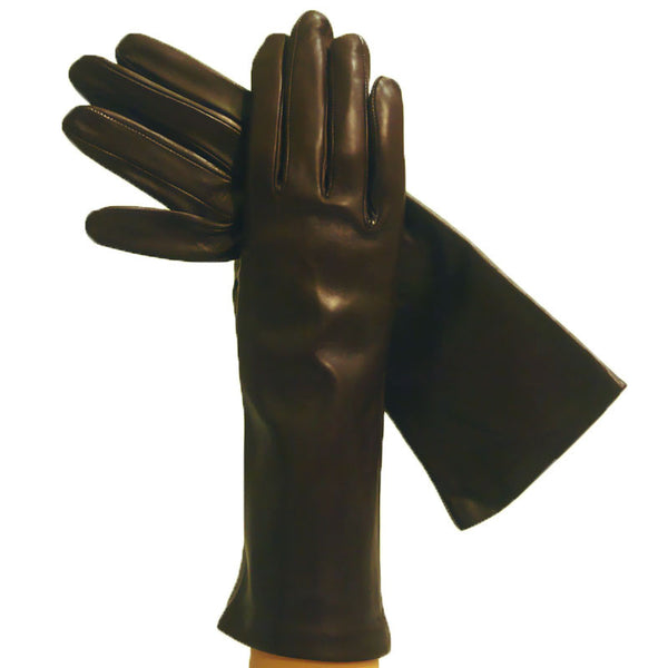 dark brown leather gloves ladies