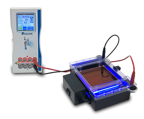 Accuris InstaView gel electrophoresis system with separate power supply