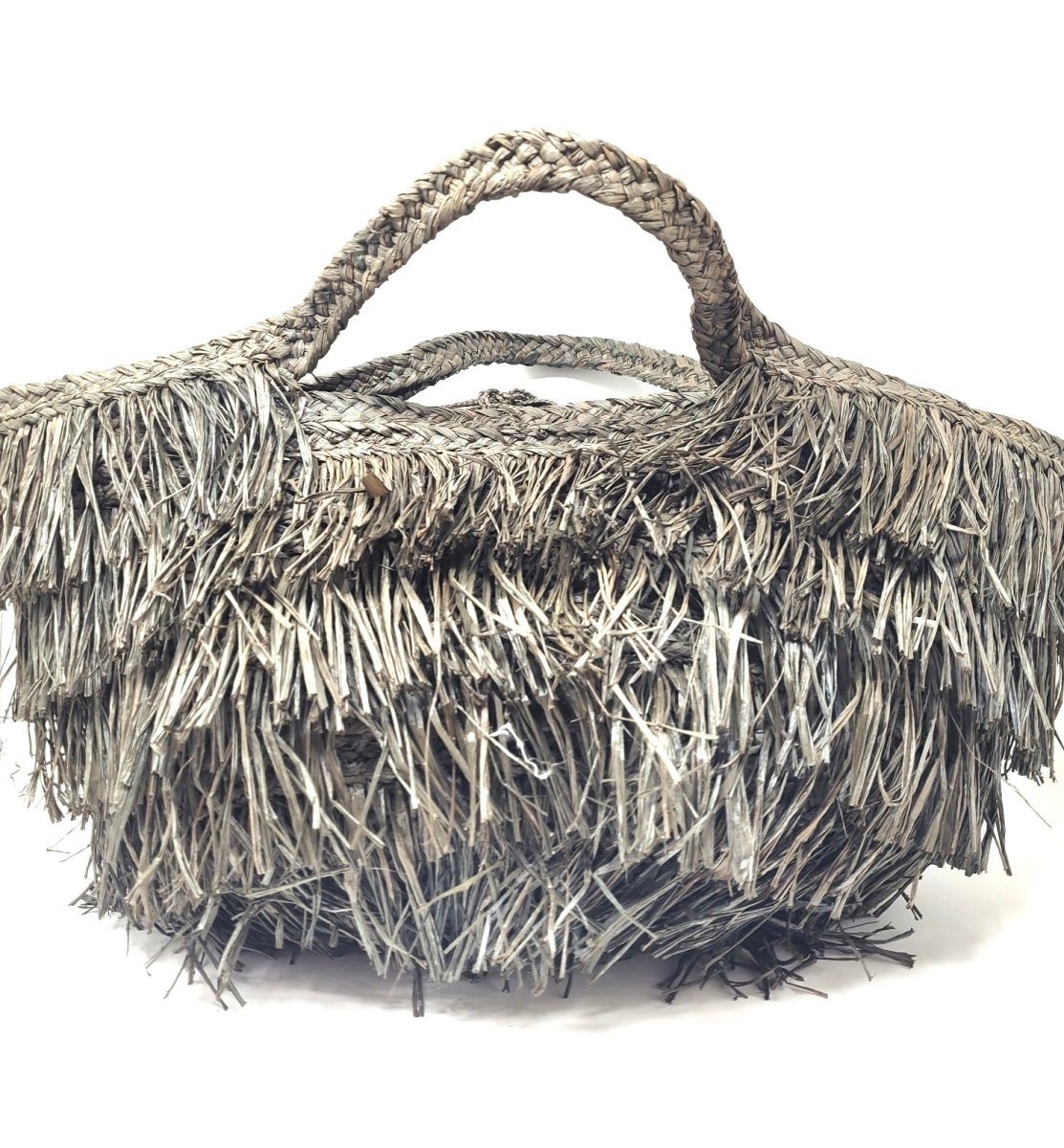 Aliba Rafia Bag Large with Fringe