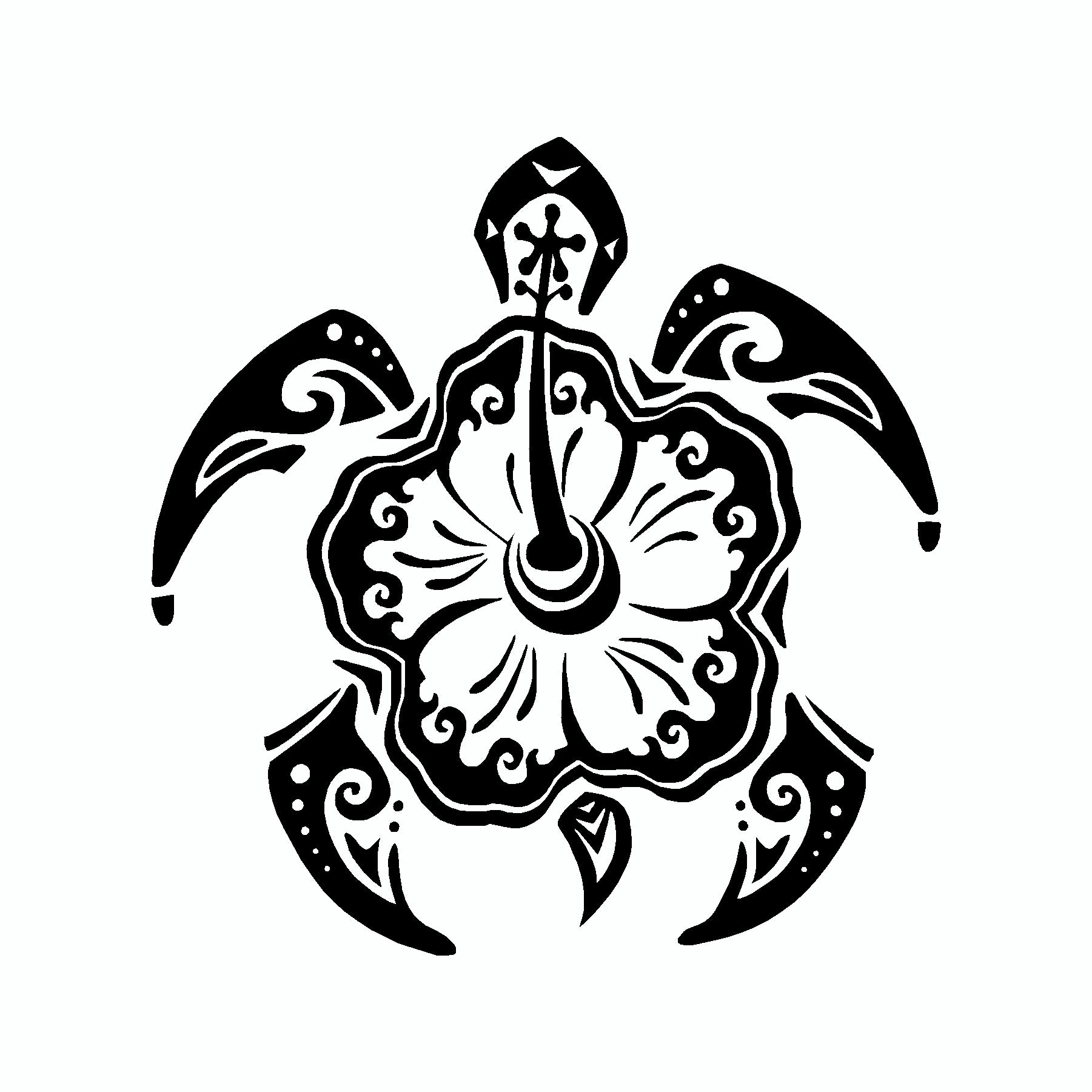 Tribal Turtle Coloring Pages 