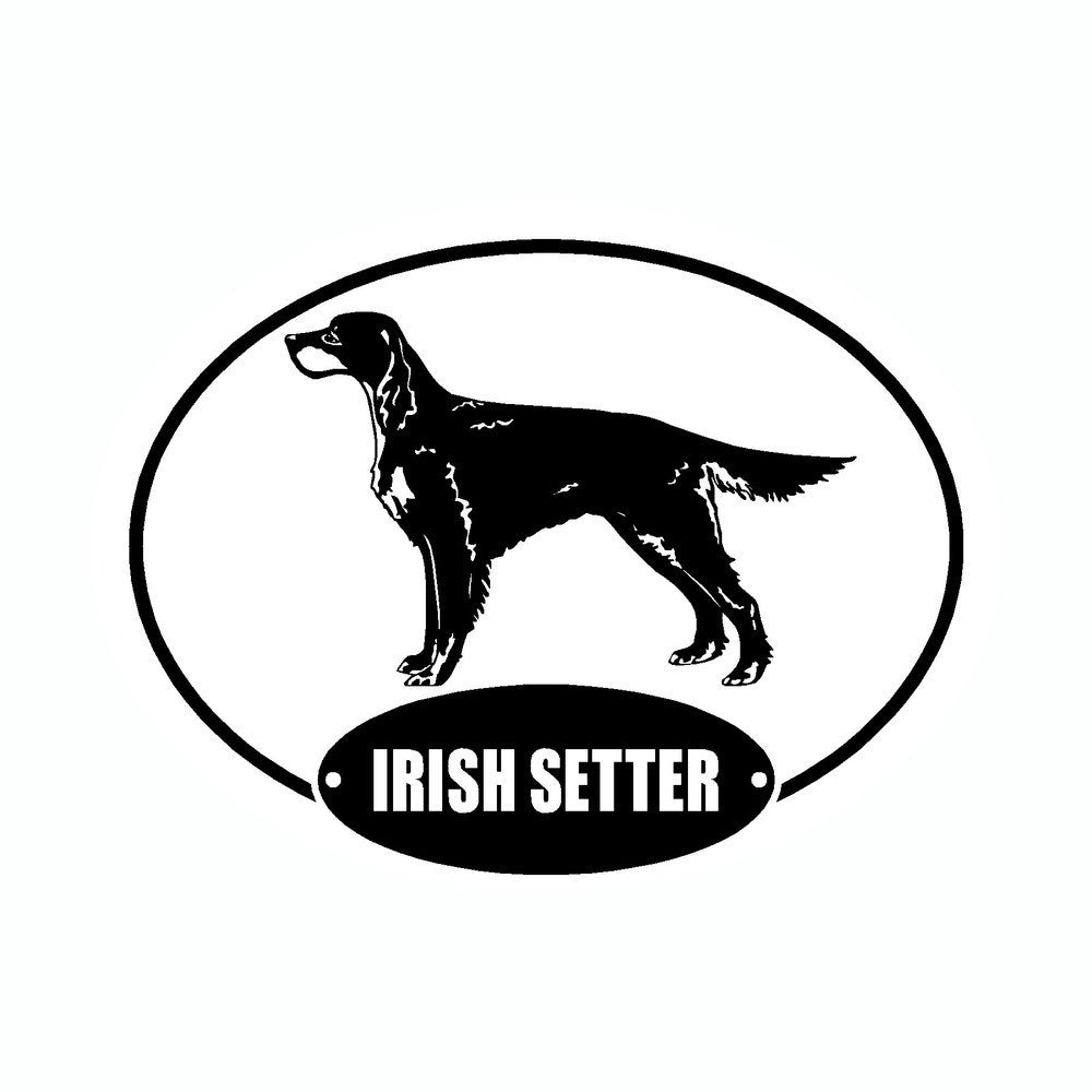Irish Setter Euro Vinyl Dog Car Sticker | Doggy Style Gifts