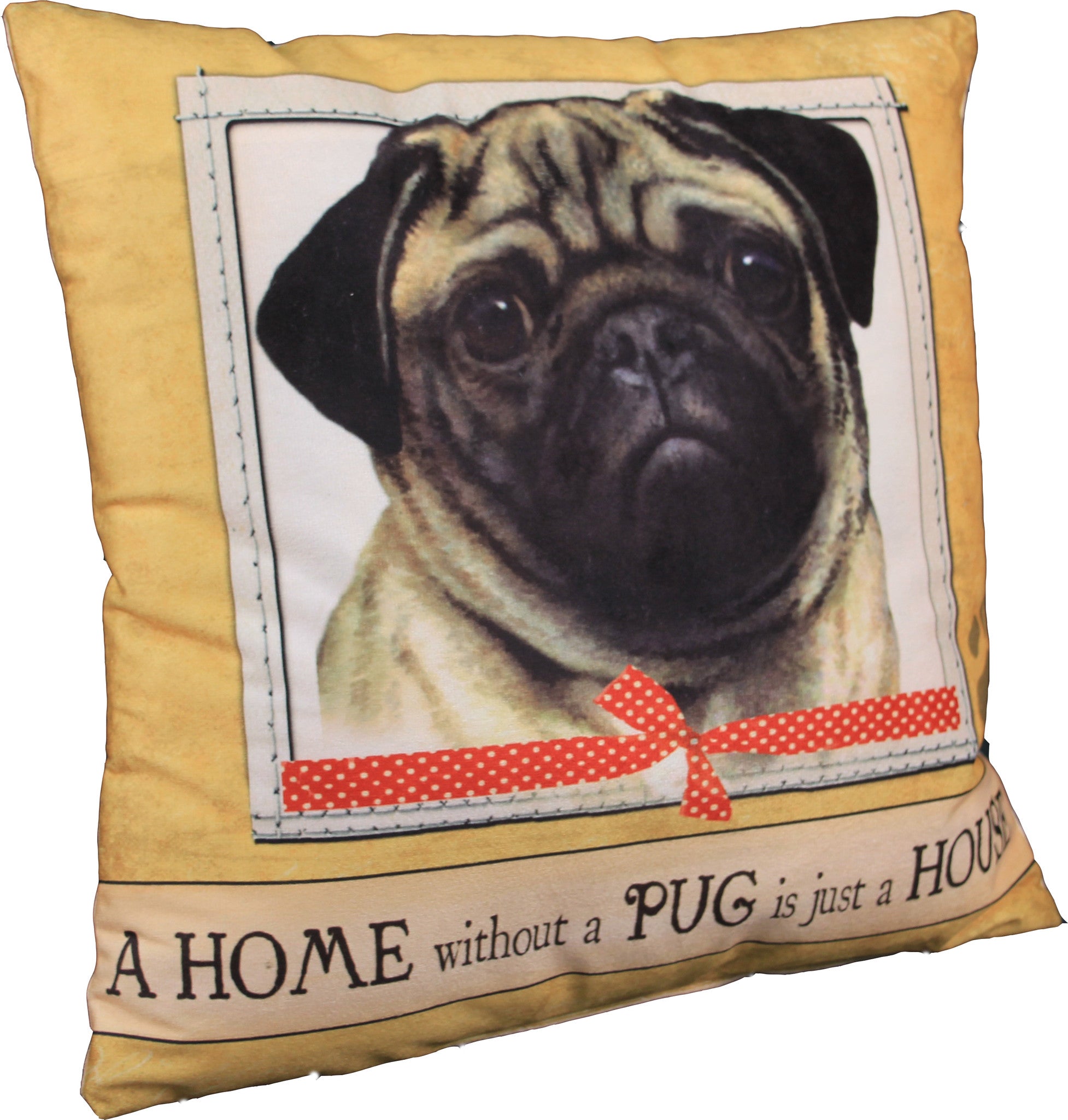 stuffed pug pillow