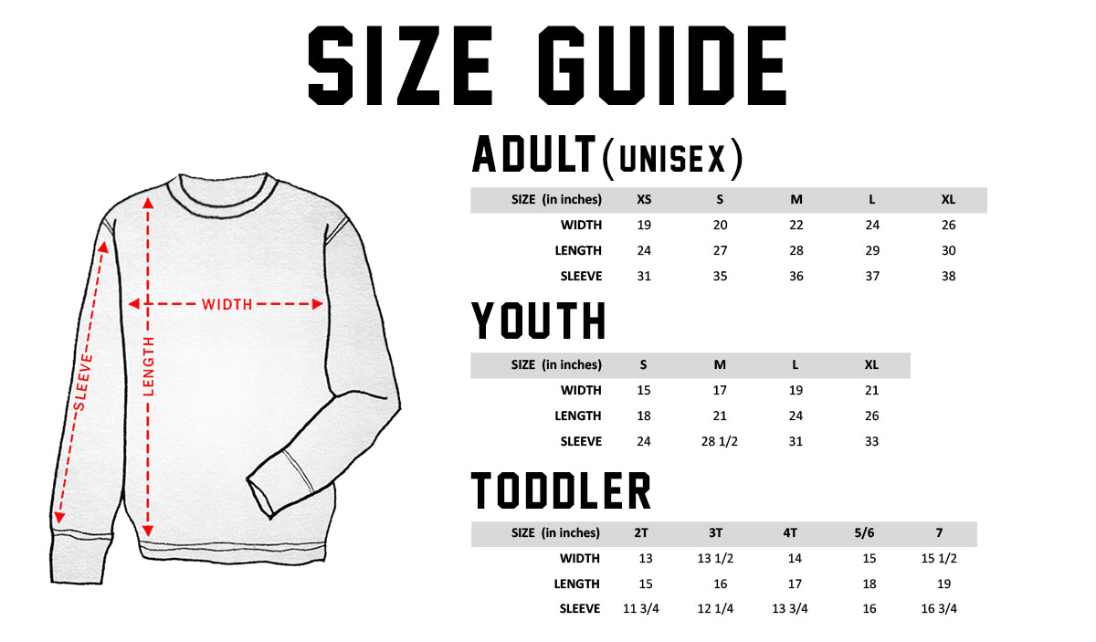 SIZING CHART | PRIVATE PARTY