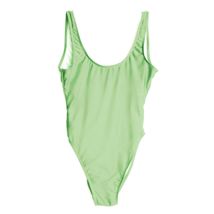 light green bathing suit