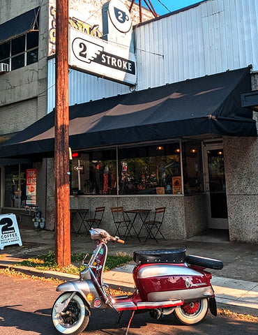 RHDeluxe - Lambretta at 2 Stroke Coffee in St. Johns Portland OR.