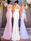 Elegant Mermaid Long Convertible Bridesmaid Dress,Long Bridesmaid Dresses with Sash PM70