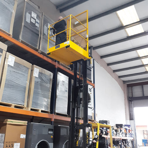 Forklift safety cage