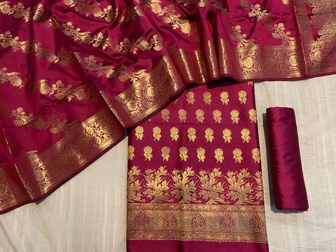 Mehroon Banarasi Salwar Suit