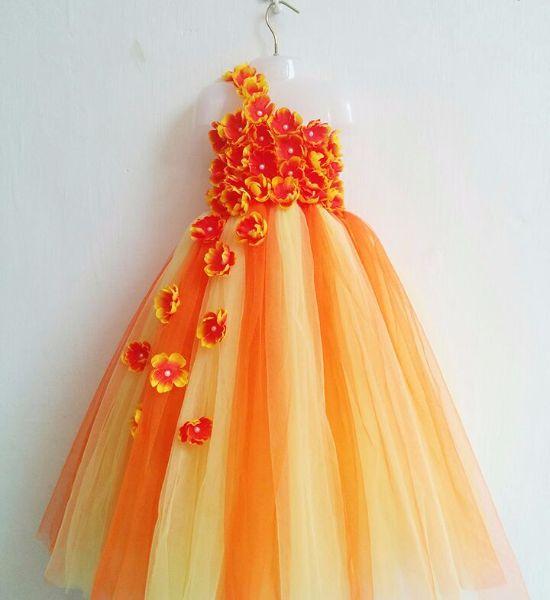 orange tutu dress