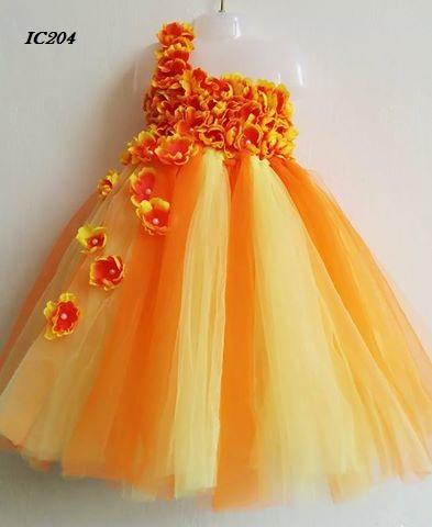 orange tutu dress