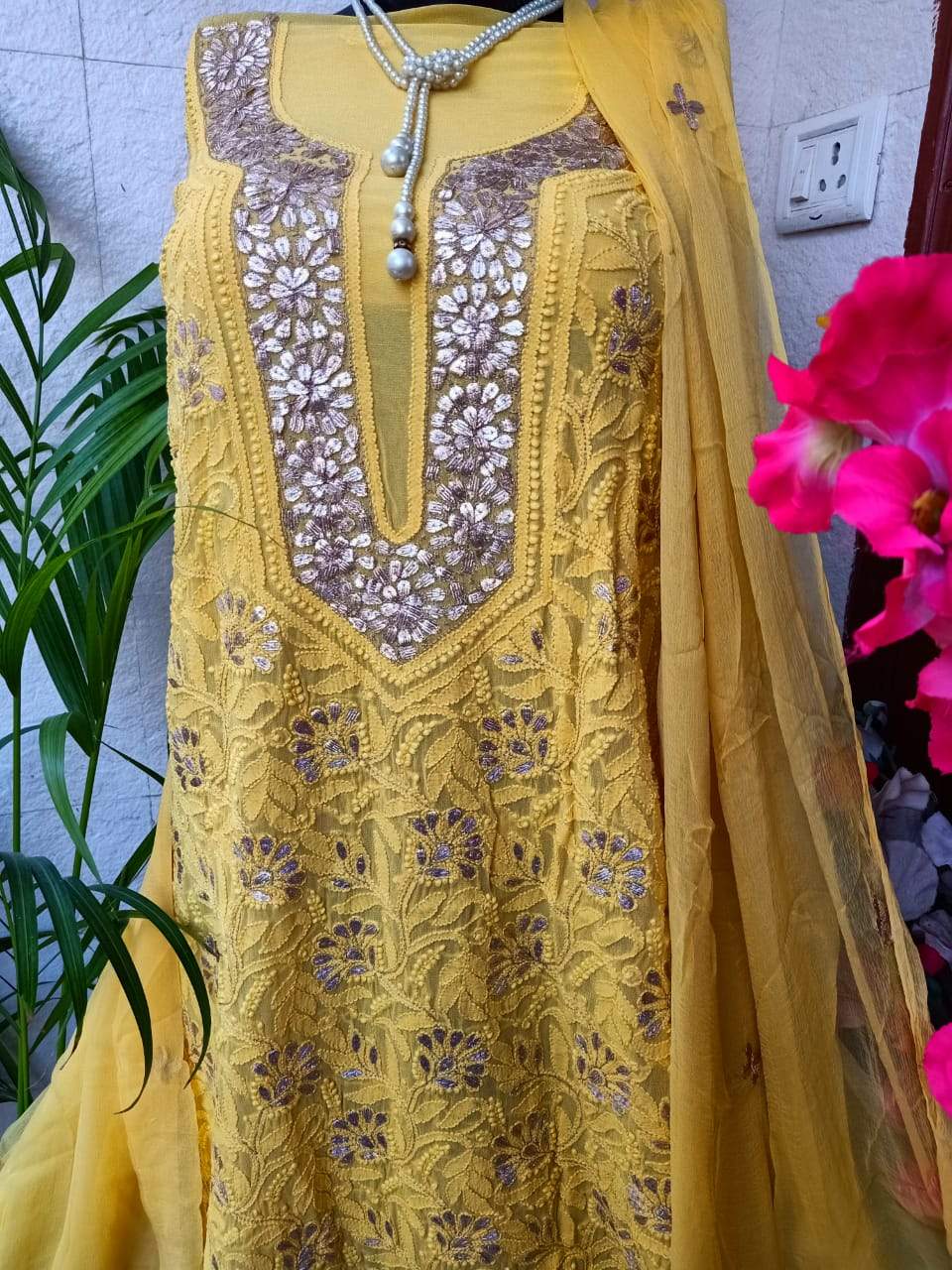 Yellow Chikankari Gota Salwar Suit,Chikanakri Salwar Suits Online ...