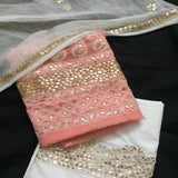 Stylish Georgette Pink Chikankari Gota Patti Salwar Suits - jhakhas.com