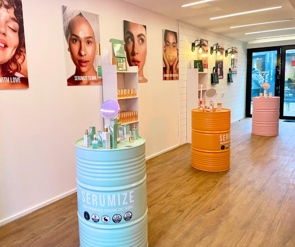 serumize skin pop up shop in toronto