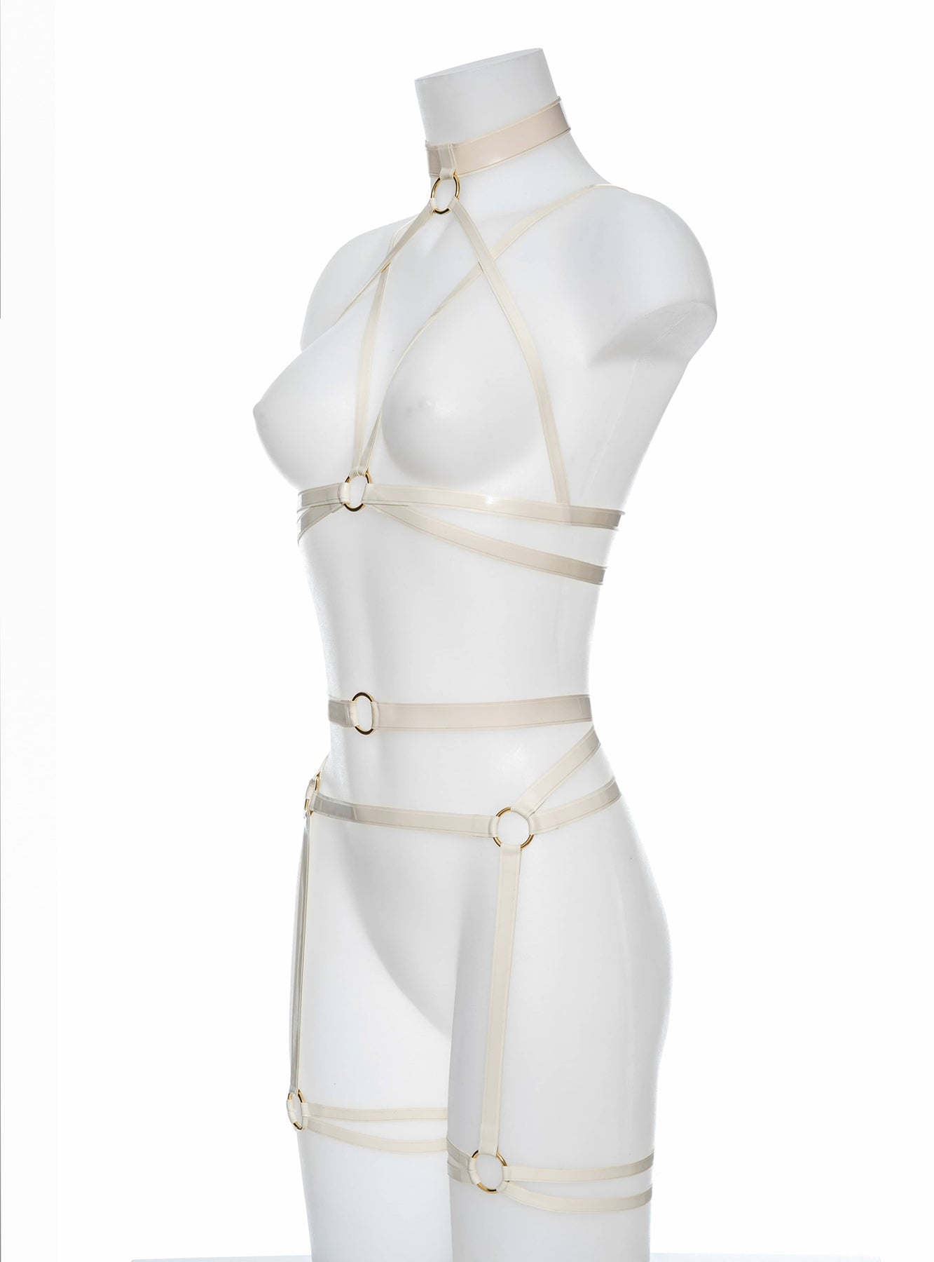 set of harness bra and garter belt, body harness, full body - Inspire Uplift